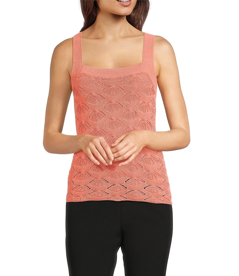 KARL LAGERFELD PARIS Coordinating Crochet Knit Tank Top