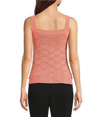 KARL LAGERFELD PARIS Coordinating Crochet Knit Tank Top
