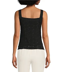 KARL LAGERFELD PARIS Coordinating Crochet Knit Tank Top