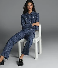 KARL LAGERFELD PARIS Coordinating Stretch Denim Flare Leg Jeans