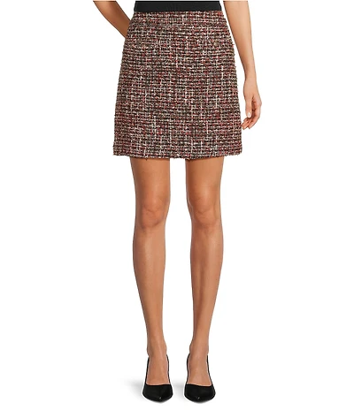 KARL LAGERFELD PARIS Coordinating Tweed Pencil Mini Skirt