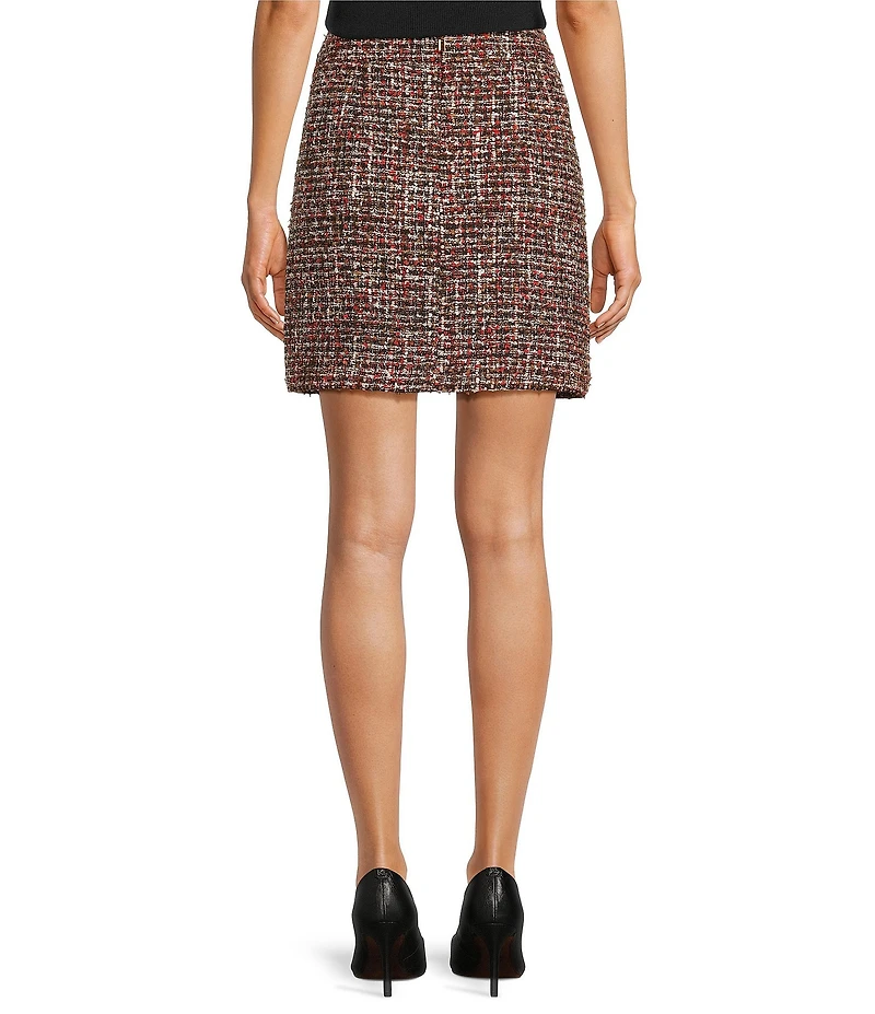 KARL LAGERFELD PARIS Coordinating Tweed Pencil Mini Skirt