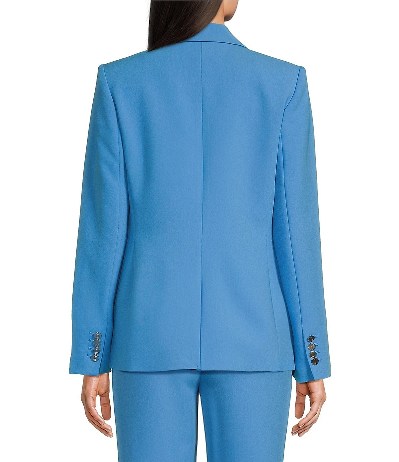 KARL LAGERFELD PARIS Coordinating Woven Peak Lapel Long Sleeve One-Button Jacket