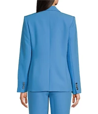 KARL LAGERFELD PARIS Coordinating Woven Peak Lapel Long Sleeve One-Button Jacket