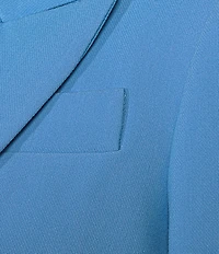 KARL LAGERFELD PARIS Coordinating Woven Peak Lapel Long Sleeve One-Button Jacket