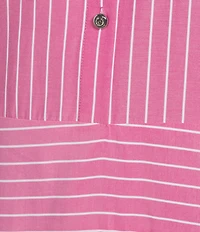 Karl Lagerfeld Paris Cotton Striped Midi Shirtdress