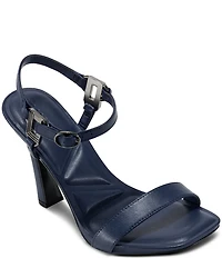 KARL LAGERFELD PARIS Cybil Leather Ankle Strap Dress Sandals
