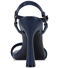 KARL LAGERFELD PARIS Cybil Leather Ankle Strap Dress Sandals
