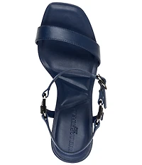 KARL LAGERFELD PARIS Cybil Leather Ankle Strap Dress Sandals