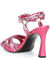 KARL LAGERFELD PARIS Daelin Boucle Ankle Wrap Dress Sandals