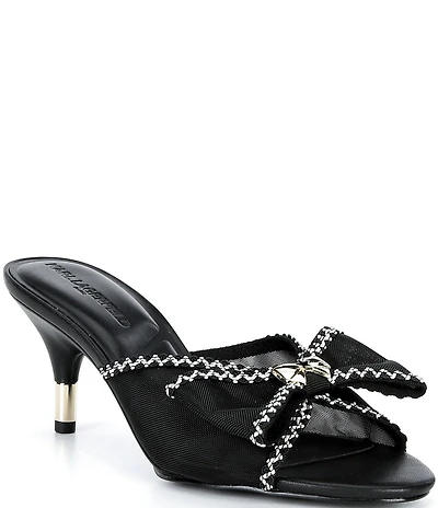 KARL LAGERFELD PARIS Damina Mesh Bow Dress Slides