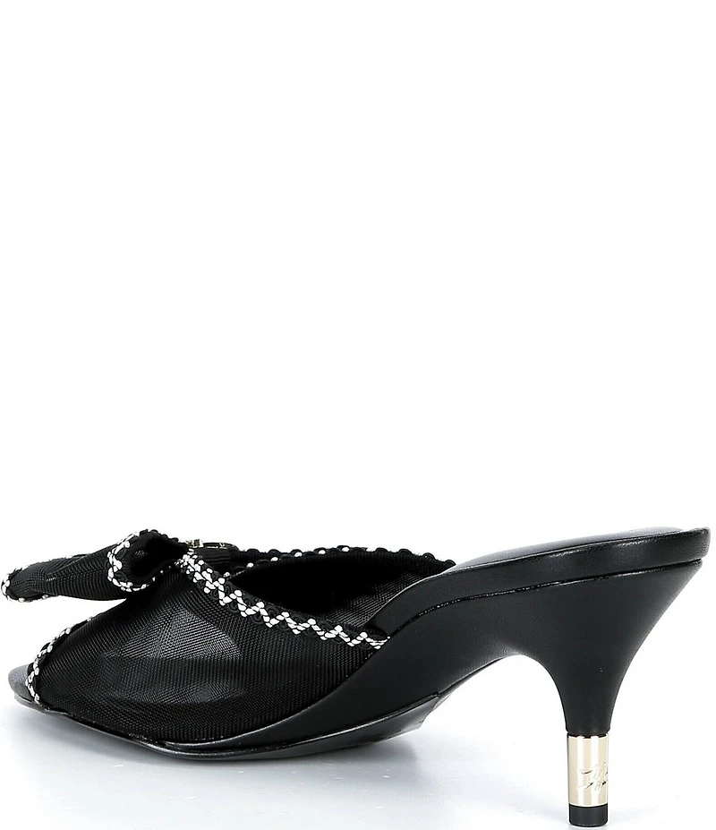 KARL LAGERFELD PARIS Damina Mesh Bow Dress Slides