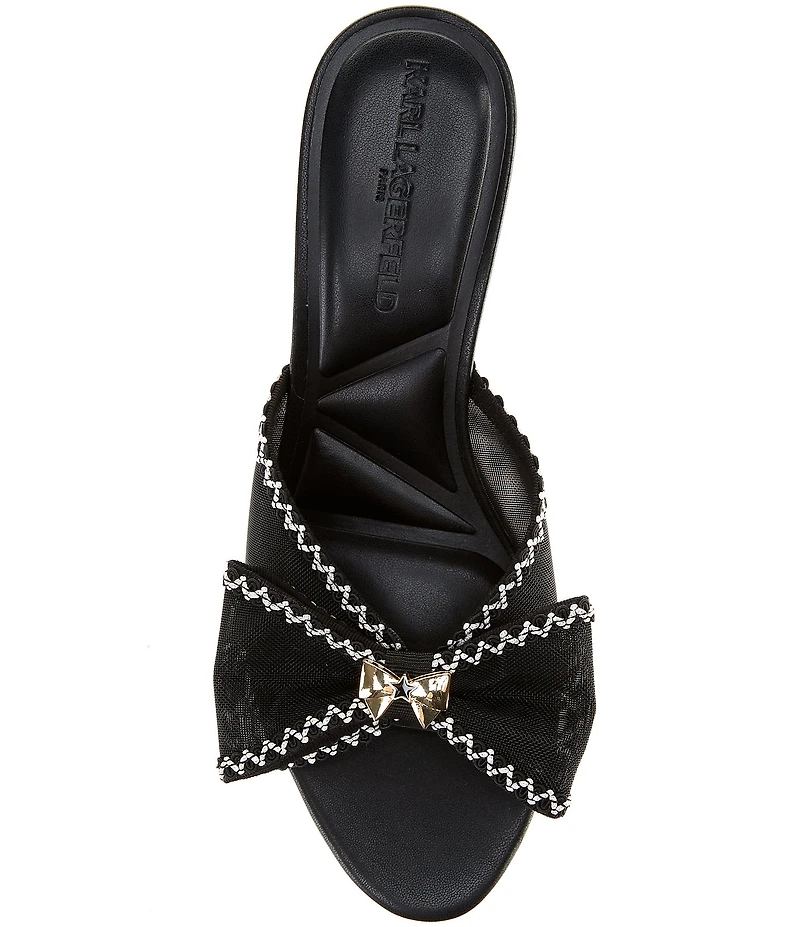 KARL LAGERFELD PARIS Damina Mesh Bow Dress Slides