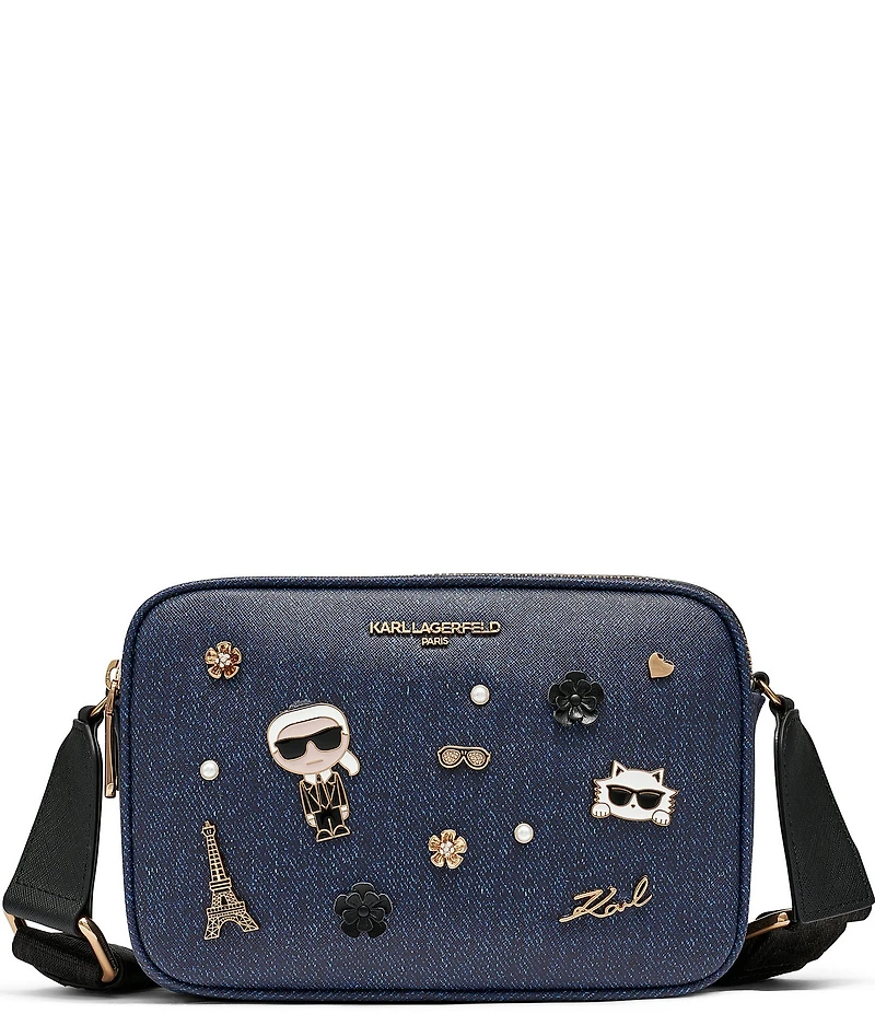 KARL LAGERFELD PARIS Denim Maybelle Crossbody Bag