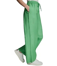 KARL LAGERFELD PARIS Drawstring Wide Leg Pants