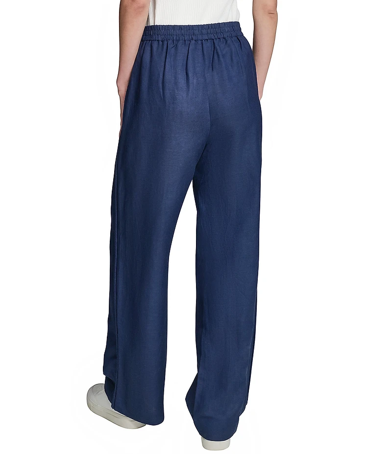 KARL LAGERFELD PARIS Drawstring Wide Leg Pants