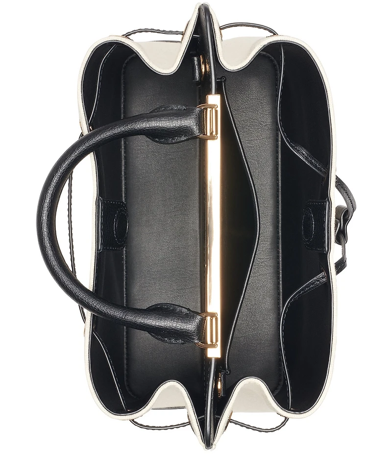 KARL LAGERFELD PARIS Evelina Canvas Drawstring Top Handle Bucket Bag