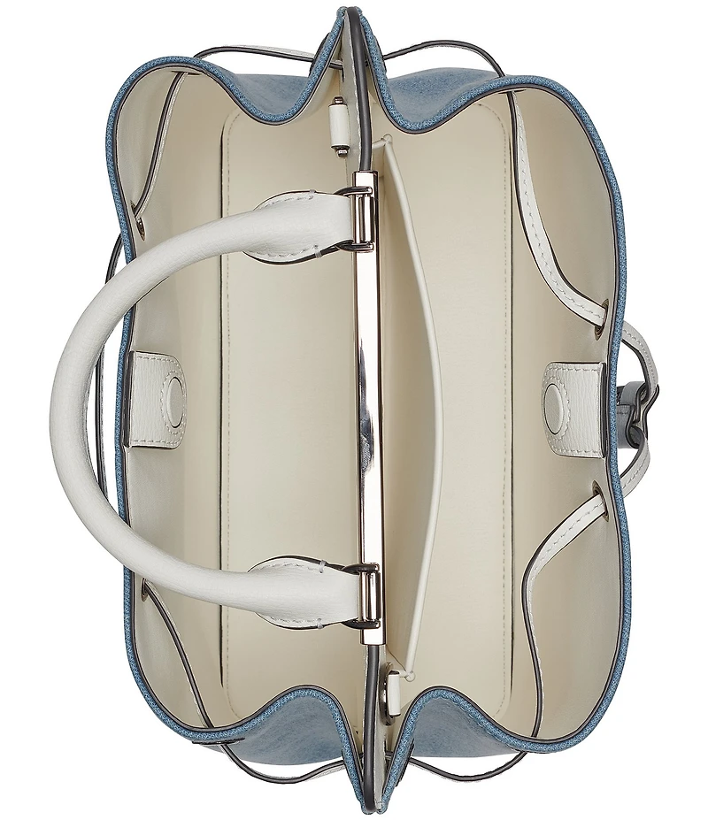 KARL LAGERFELD PARIS Evelina Denim Drawstring Top Handle Bucket Bag