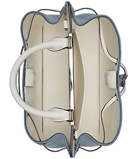 KARL LAGERFELD PARIS Evelina Denim Drawstring Top Handle Bucket Bag