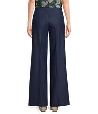 KARL LAGERFELD PARIS Flat Front Wide Leg Coordinating Pants