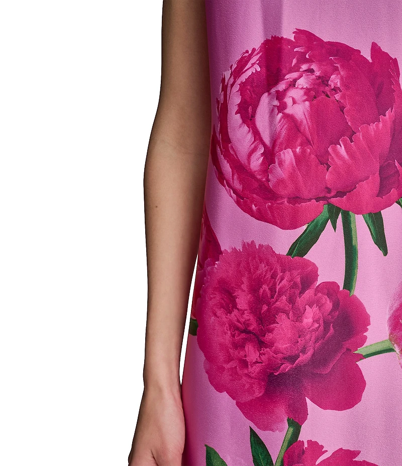 KARL LAGERFELD PARIS Floral Print Halter Neck Midi Dress