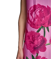 KARL LAGERFELD PARIS Floral Print Halter Neck Midi Dress