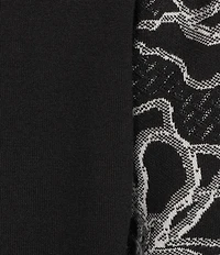 KARL LAGERFELD PARIS Floral Print V-Neck Short Sleeve Top