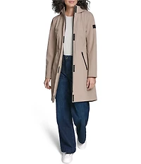 KARL LAGERFELD PARIS Funnel Collar Hooded Parka Jacket