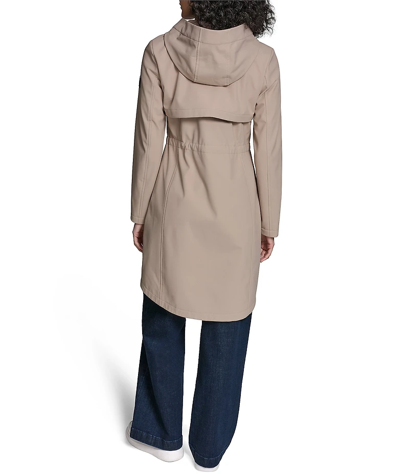 KARL LAGERFELD PARIS Funnel Collar Hooded Parka Jacket
