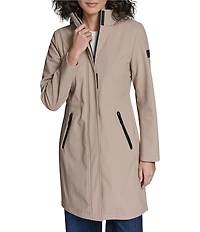 KARL LAGERFELD PARIS Funnel Collar Hooded Parka Jacket