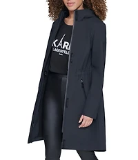 KARL LAGERFELD PARIS Funnel Collar Hooded Parka Jacket
