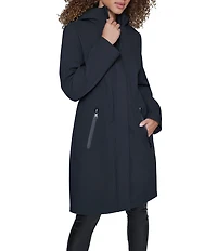 KARL LAGERFELD PARIS Funnel Collar Hooded Parka Jacket