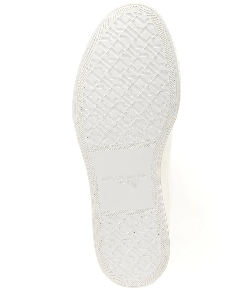 KARL LAGERFELD PARIS Galva Leather Whipstitch Lace Up Sneakers