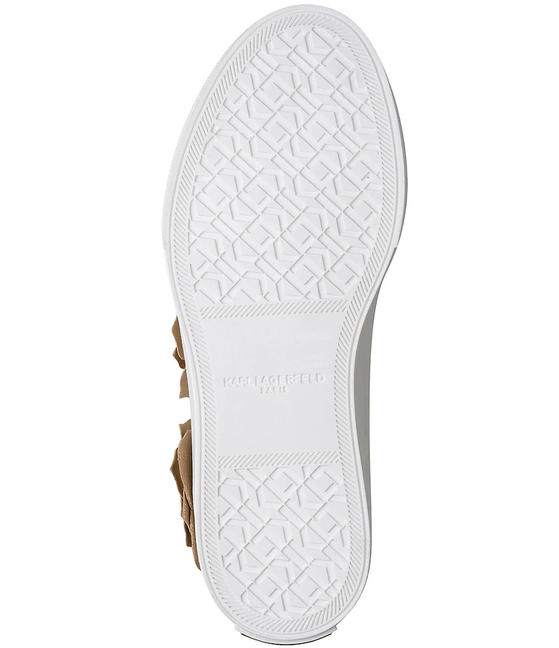 KARL LAGERFELD PARIS Georgia Leather Floral Ornament Sneakers