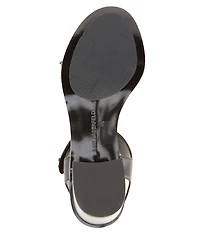 KARL LAGERFELD PARIS Hemmy Pearl Banded Block Heel Sandals