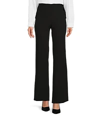 KARL LAGERFELD PARIS High Waisted Full Length Sailor Button Pocket Pants