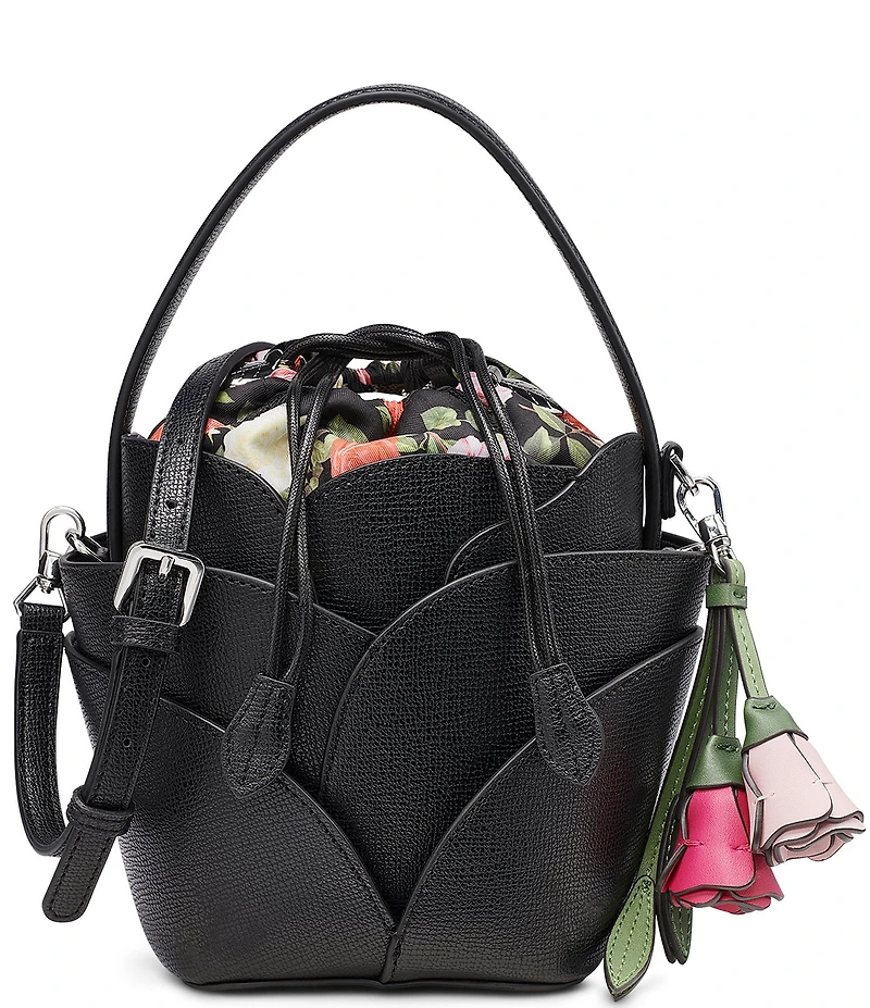 KARL LAGERFELD PARIS Ikon Floral Bucket Drawstring Bag