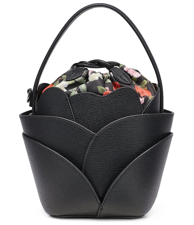 KARL LAGERFELD PARIS Ikon Floral Bucket Drawstring Bag