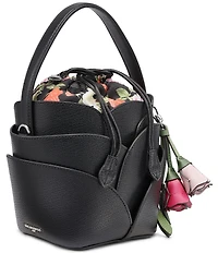 KARL LAGERFELD PARIS Ikon Floral Bucket Drawstring Bag