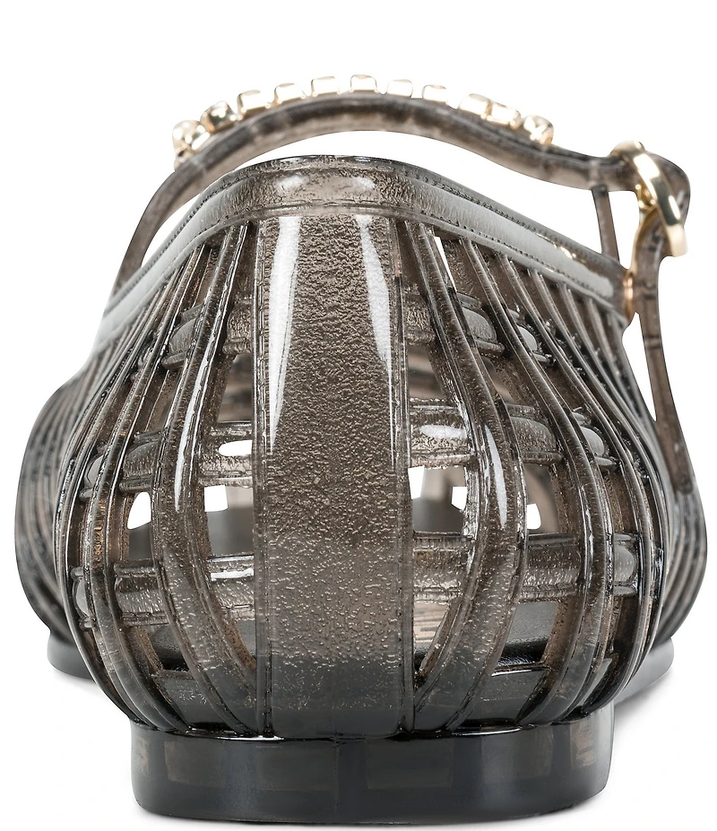 KARL LAGERFELD PARIS Juliska Jelly Caged Mary Jane Ballet Flats