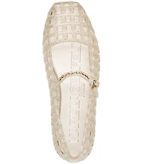 KARL LAGERFELD PARIS Juliska Jelly Caged Mary Jane Ballet Flats