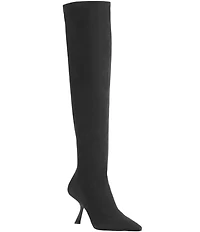 KARL LAGERFELD PARIS Kian Stretch Over The Knee Sculptural Heel Boots