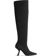 KARL LAGERFELD PARIS Kian Stretch Over The Knee Sculptural Heel Boots
