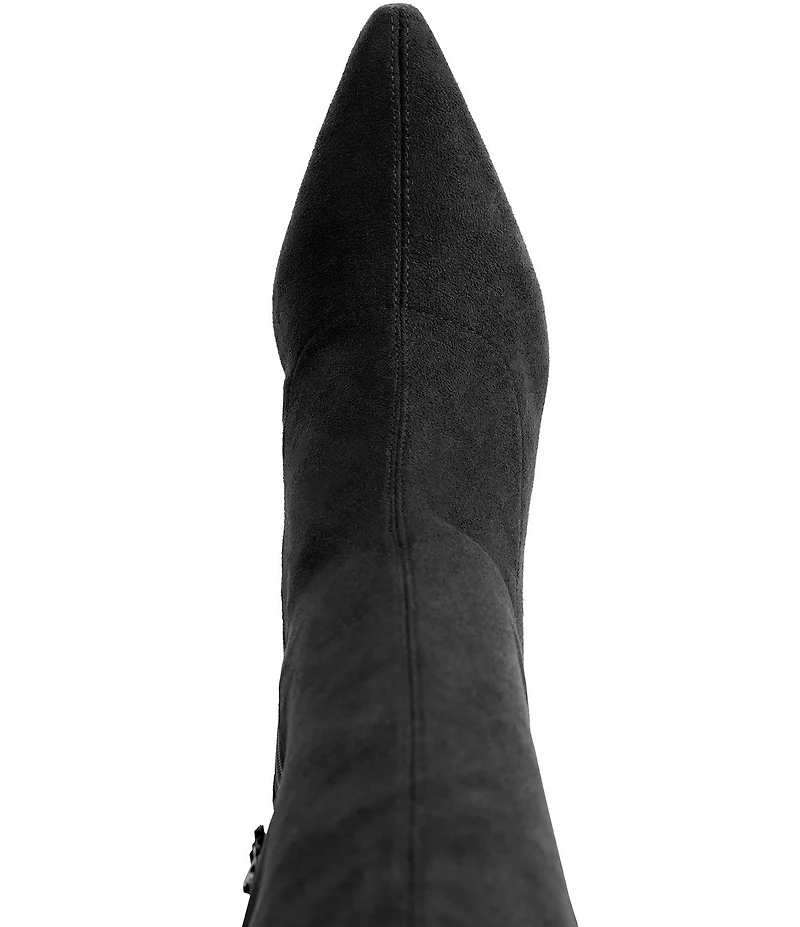 KARL LAGERFELD PARIS Kian Stretch Over The Knee Sculptural Heel Boots