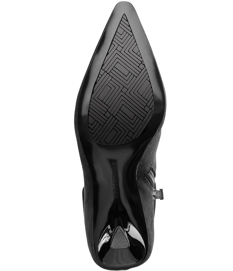 KARL LAGERFELD PARIS Kian Stretch Over The Knee Sculptural Heel Boots