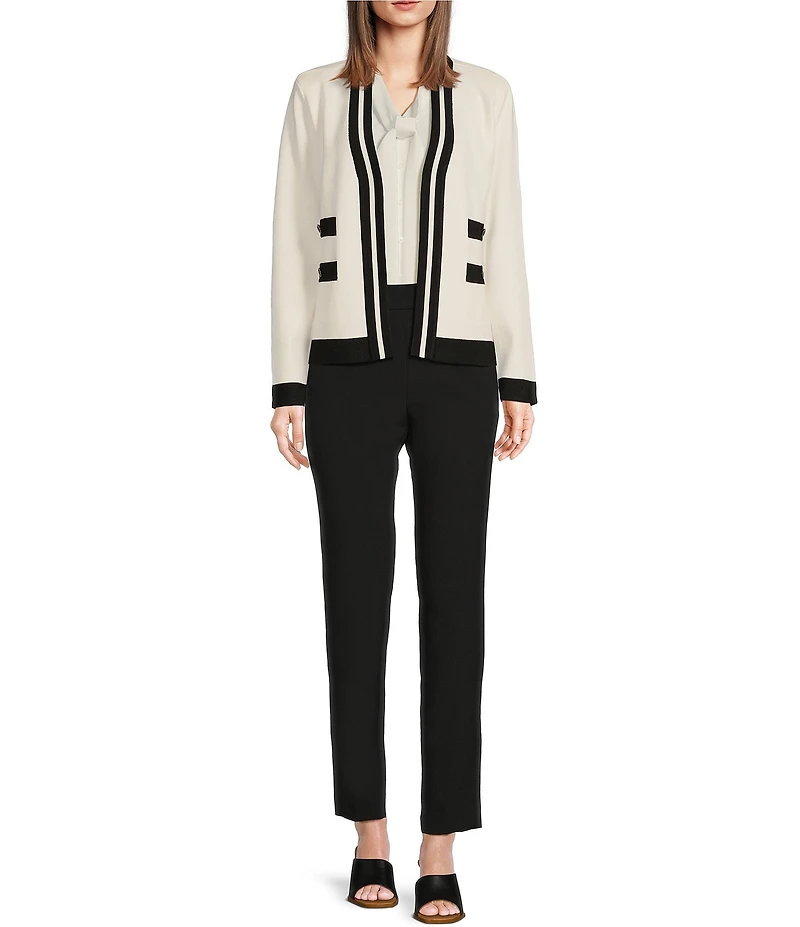 KARL LAGERFELD PARIS Knit Cardigan with Contrast Trim