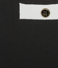 KARL LAGERFELD PARIS Knit Color Block Coordinating Skirt