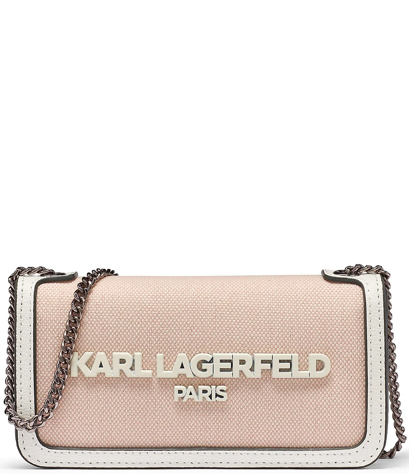 KARL LAGERFELD PARIS Kosette Canvas Shoulder Bag