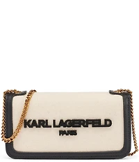 KARL LAGERFELD PARIS Kosette Canvas Shoulder Bag