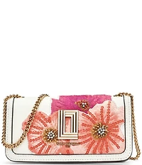 KARL LAGERFELD PARIS Kosette Floral Embroidered Convertible Shoulder Bag